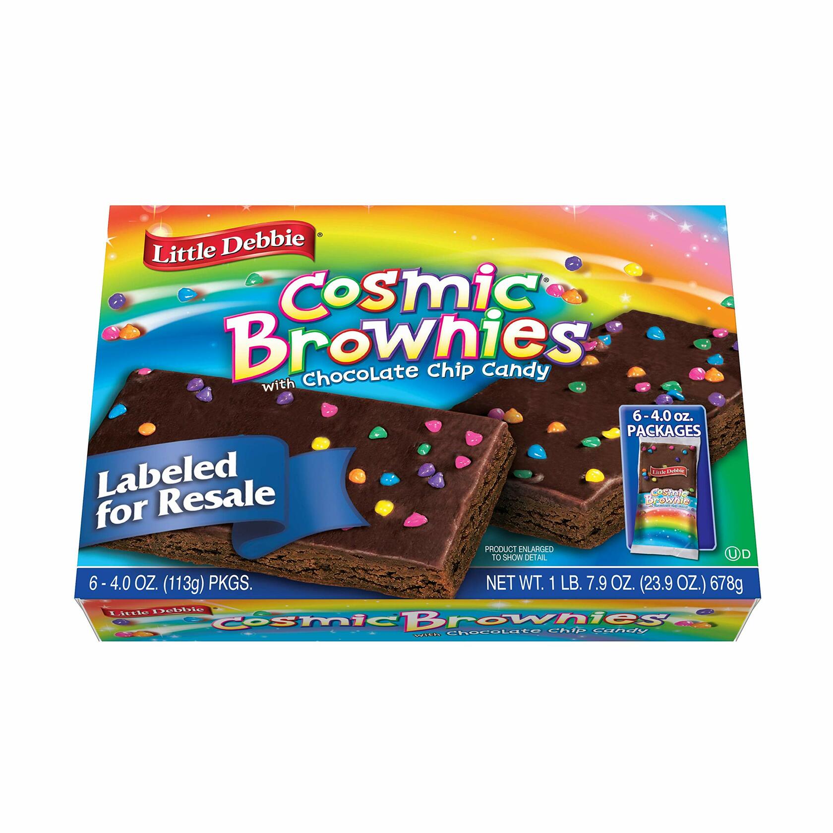BB01/25 Little Debbie Cosmic Brownie Single-Serve Caddie Chocolate 4oz Pack of 6
