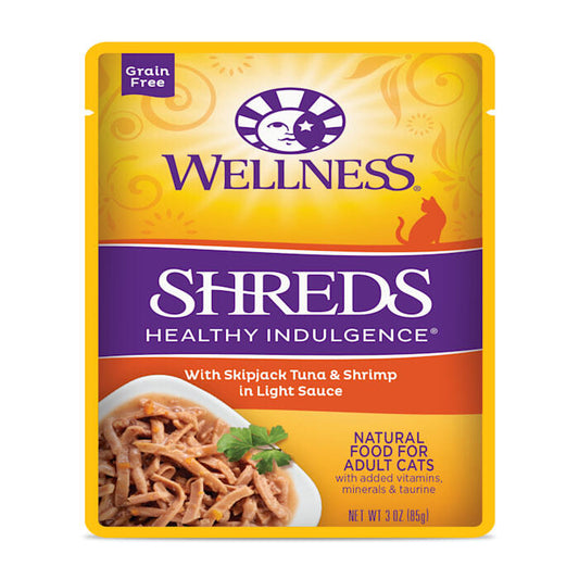 BestBy09/25 Wellness Healthy Indulgence Grain Free Wet Cat Food Tuna & Shrimp