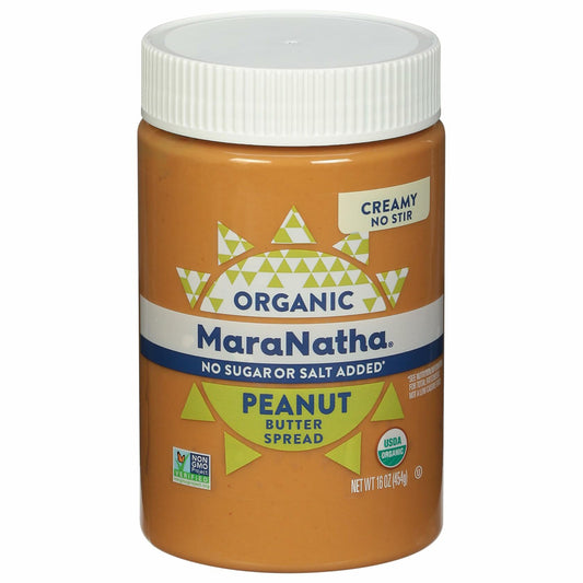 BestBy01/25 MaraNatha Organic Peanut Butter No Stir No Sugar 16oz Jar