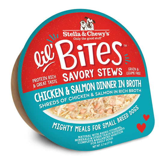 BB04/26 Stella & Chewy's Lil Bites Chicken & Salmon Stew 2.7oz Cups Pack of 12