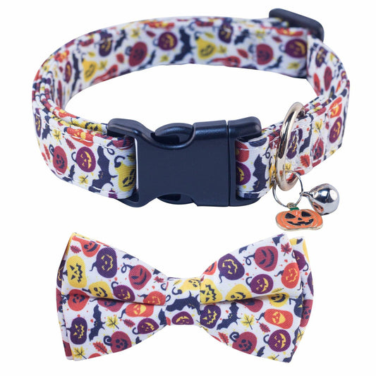 NISIYE Dog Bowtie Collar Soft Adjustable Blue with Metal Buckle for Pets