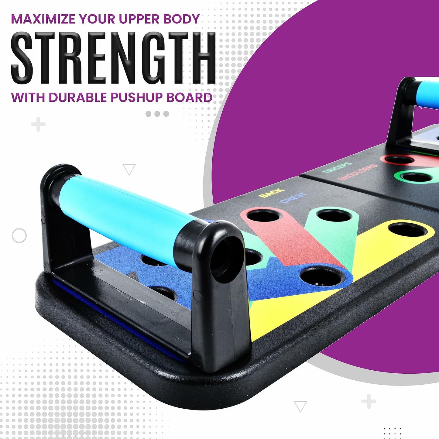 [Like_new] MG Push Up Board with 5 Resistance Bands & Jump Rope - Portable Home Gym Set