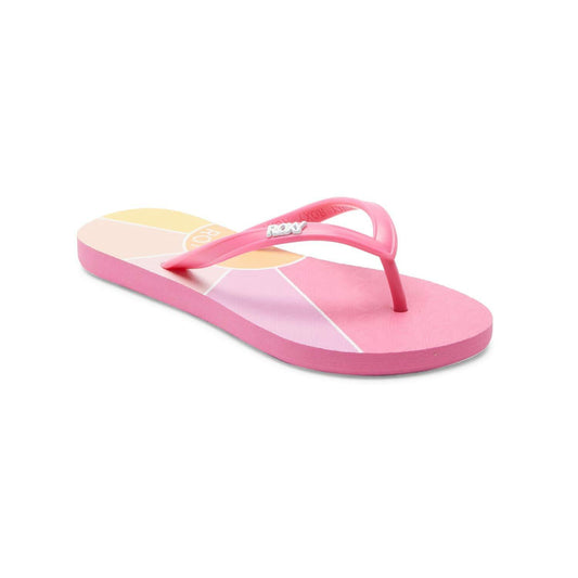 Roxy Girls RG Viva Sandal Flip-Flop Pink Overflow Size 5 Big Kid New