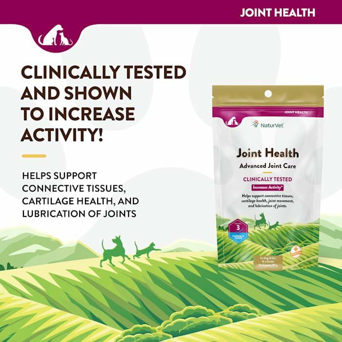 BestBy02/27 NaturVet Advanced Care Joint Health Soft Chews for Dogs & Cats 120ct
