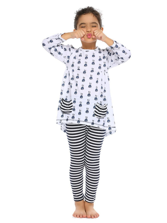 Arshiner Girls Pajama Set 2PC Long Sleeve Top & Leggings 6-7 Years