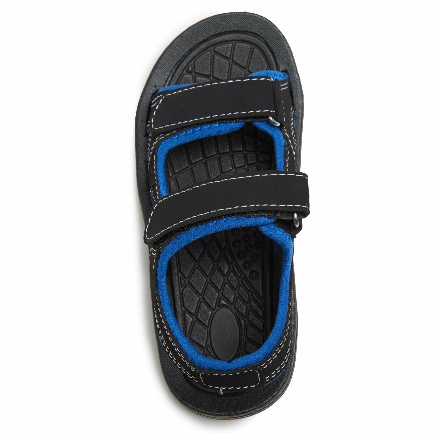 Skysole Boys Double Adjustable Strap Lightweight Slippers Royal Size 7-8 Toddler