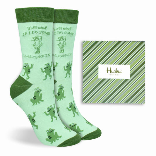 Huahui Frog Socks Unisex Cute Animal Socks Gift Box for Frog Lovers