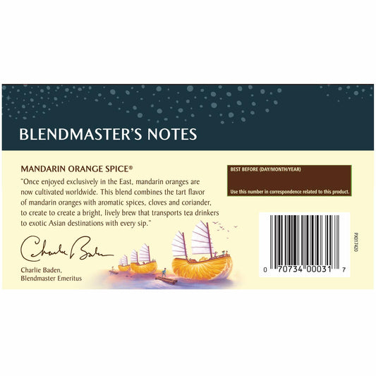 BB03/26 Celestial Seasonings Mandarin Orange Spice Herbal Tea 20ct Pack of 6