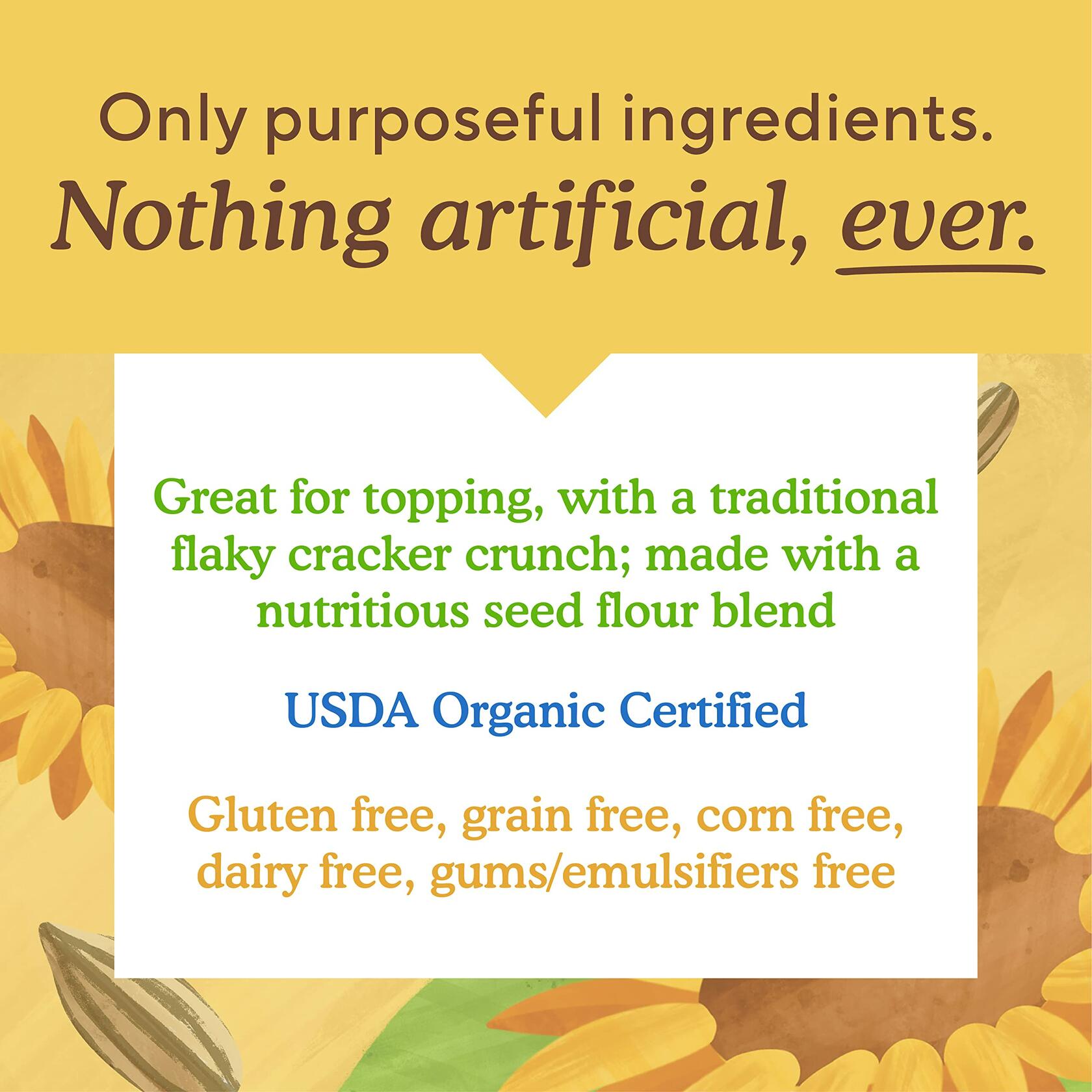 BestBy04/25 Simple Mills Organic Seed Crackers Original Gluten Free Vegan 4.25oz