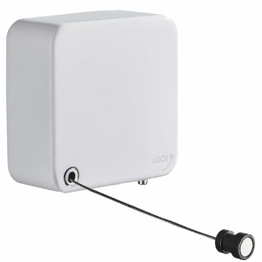 Retractable Clothesline 11.5ft Indoor Wall Mount Stainless Steel White Cord