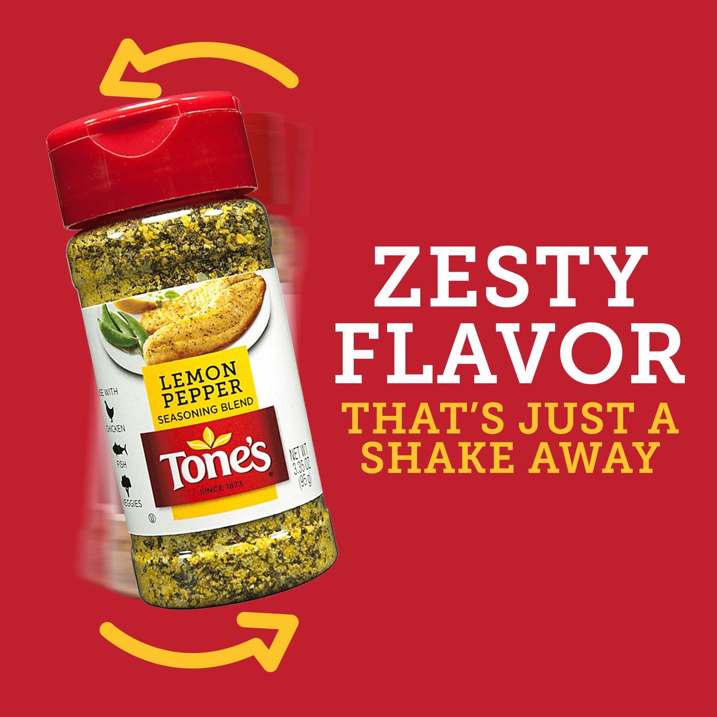 BestBy03/29 Tones Lemon Pepper Seasoning Blend 3.35oz Fresh and Zesty