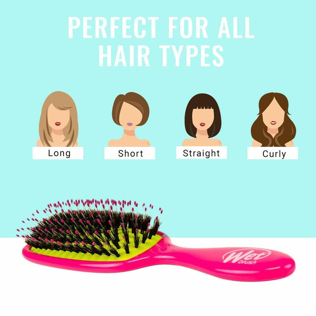 Wet Brush Marble Bronze Shine Enhancer Paddle Brush - Detangler with Argan Oil