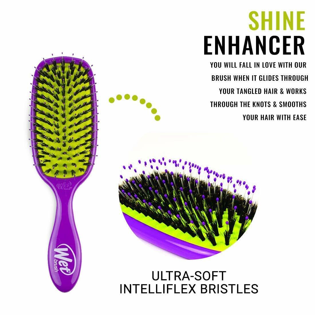 Wet Brush Marble Bronze Shine Enhancer Paddle Brush - Detangler with Argan Oil