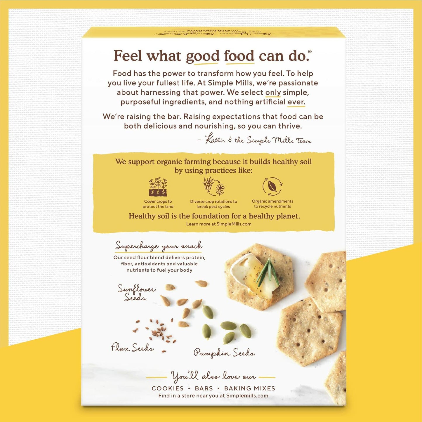 BestBy04/25 Simple Mills Organic Seed Crackers Original Gluten Free Vegan 4.25oz