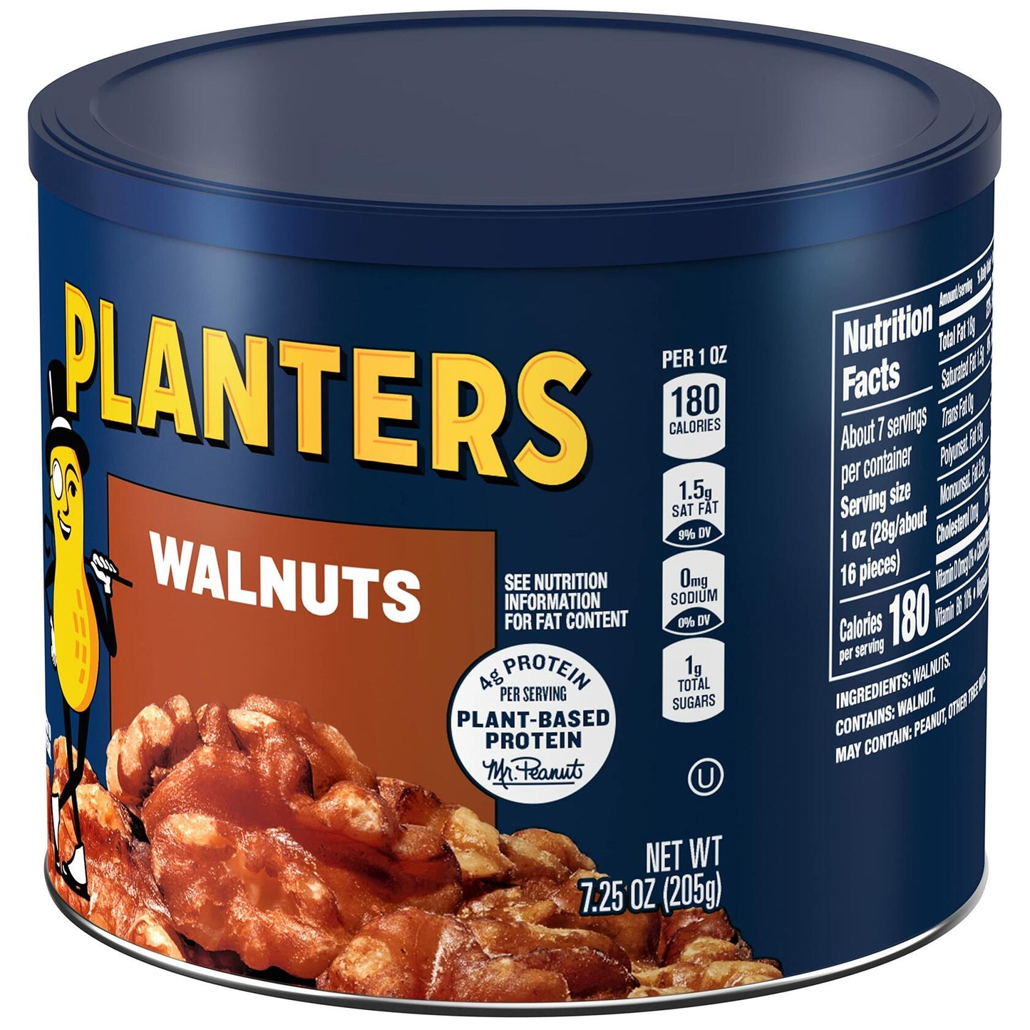 BestBy02/25 PLANTERS Walnuts Individual Nut Snack Pack 7.25oz - Pack of 1