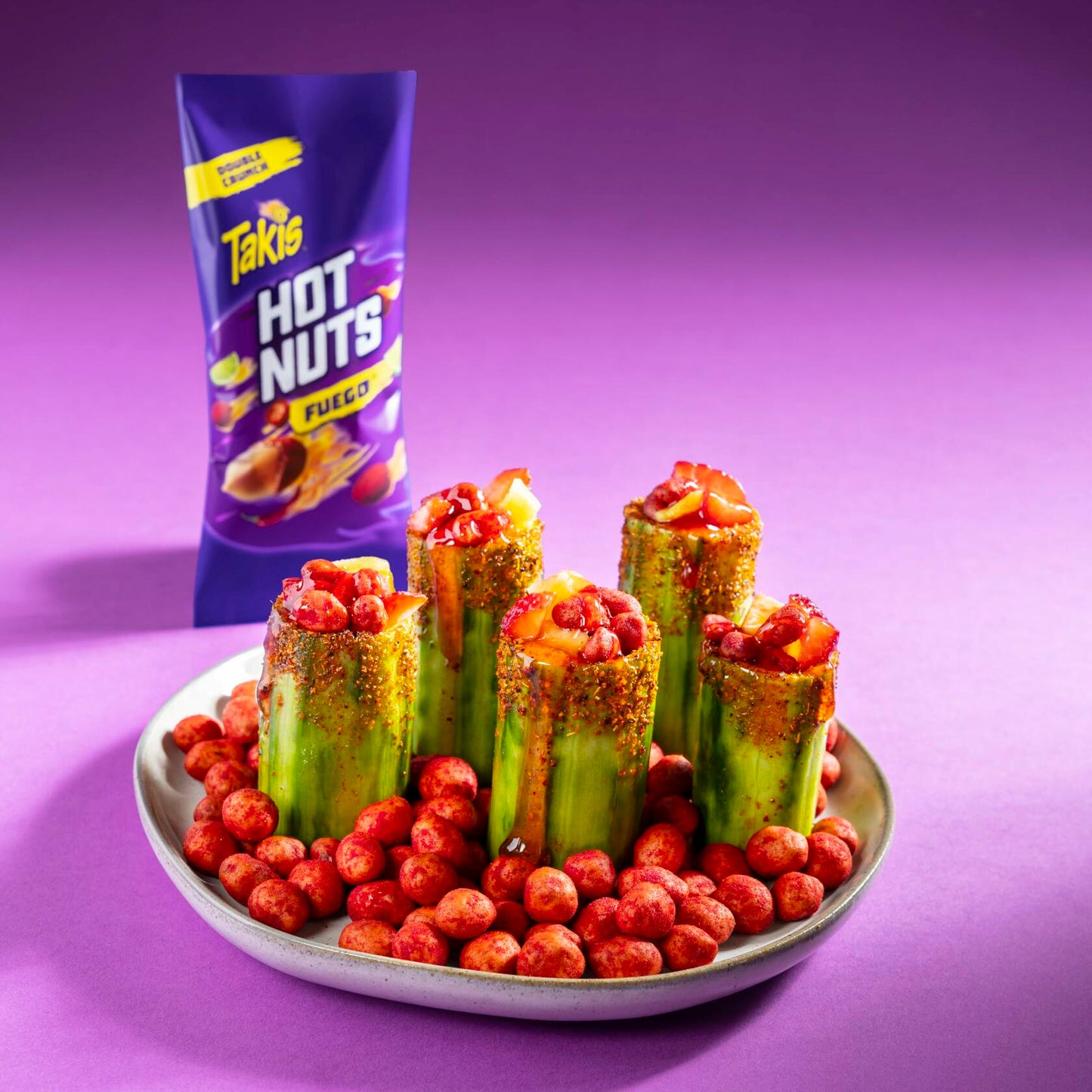BB01/25 Takis Flare Hot Nuts 15.02 oz Sharing Size Resealable Bag