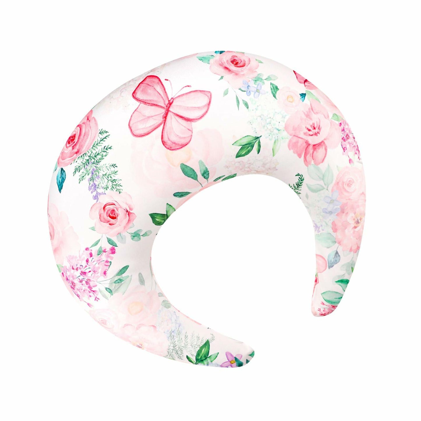 CARUILI Nursing Pillow Cover Pink Floral Ultra Soft Comfortable Only Case