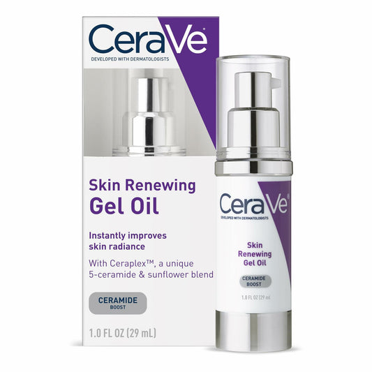 CeraVe Skin Renewing Gel Oil Serum 1oz - Hydrating, Non-Greasy, Fragrance Free