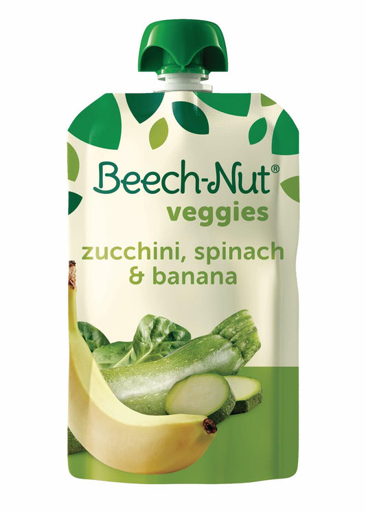 BestBy01/25 Beech-Nut BabyFood Pouches Zucchini Spinach Banana 3.5oz 12 Pack New