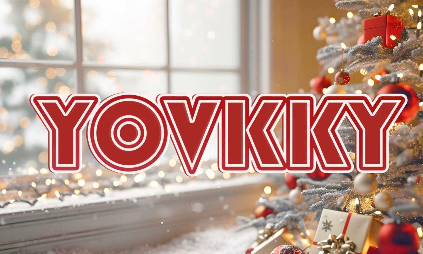 Yovkky Xmas Tree Wall Decals 2025 New Year Holiday Bedroom Home Decor