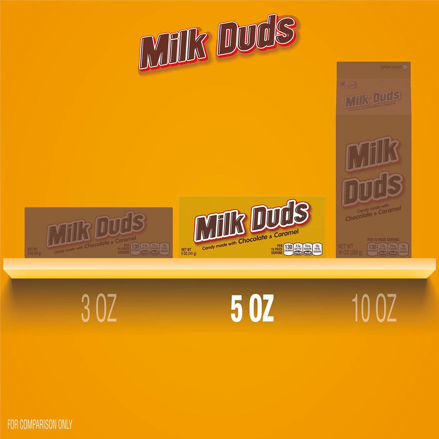 BB08/25 MILK DUDS Chocolate and Caramel Candy Boxes 5 oz 12 Count