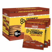 BB08/25 Honey Stinger Organic Cinnamon Waffle Energy Snack Box of 16 16.96oz