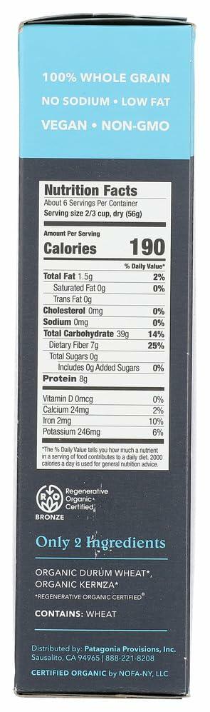 BestBy06/26 PATAGONIA PROVISIONS Organic Shells, 12 OZ - Organic Pasta