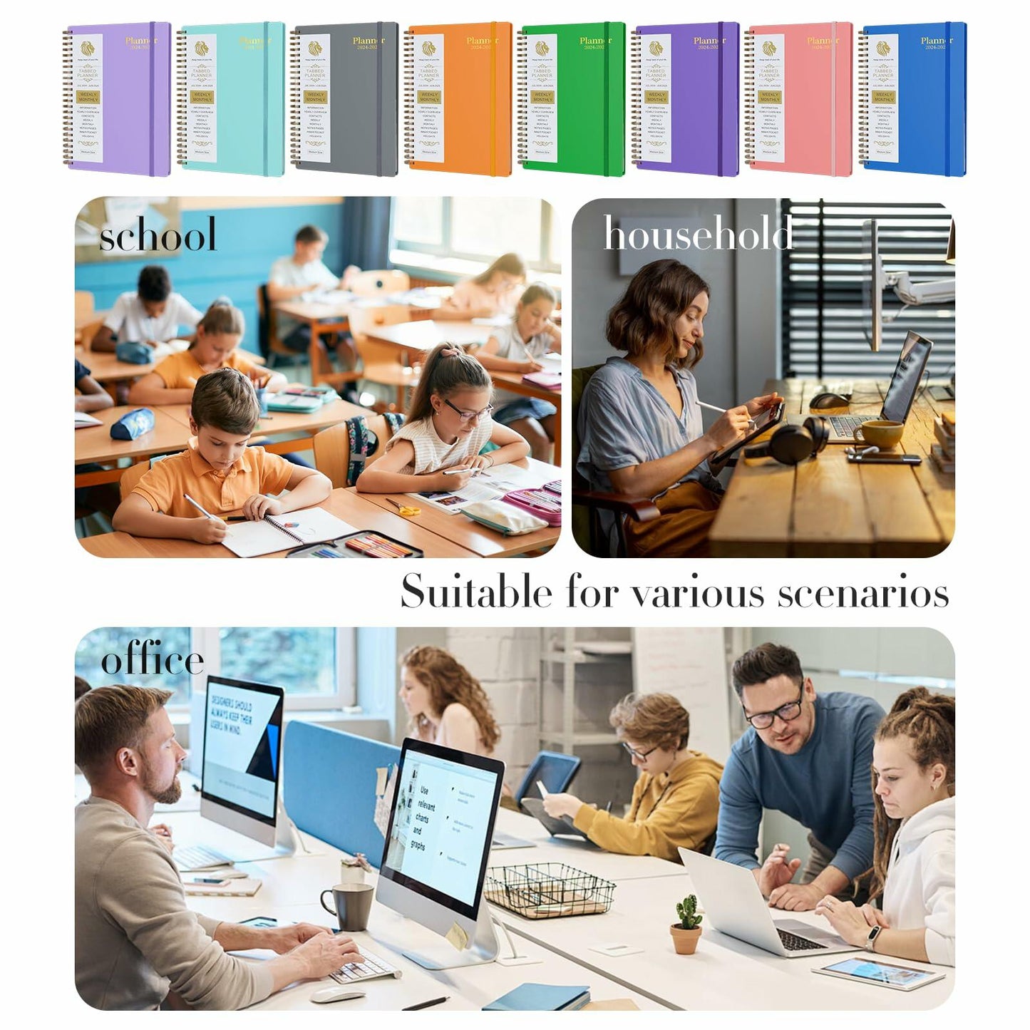 2024-2025 Academic Weekly & Monthly Planner 6.1x8.5 Yellow Flexible Hardcover