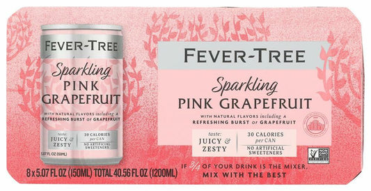 BestBy12/25 FEVER-TREE Sparkling Pink Grapefruit Mixer 8pk 5.07oz