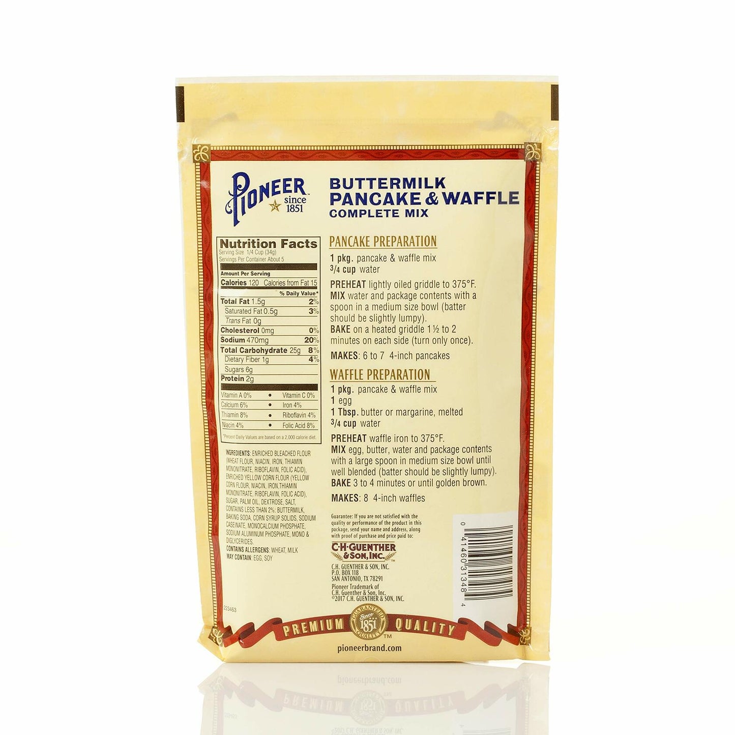 Pioneer Buttermilk Pancake Mix 6oz Pack of 12 - Complete Mix