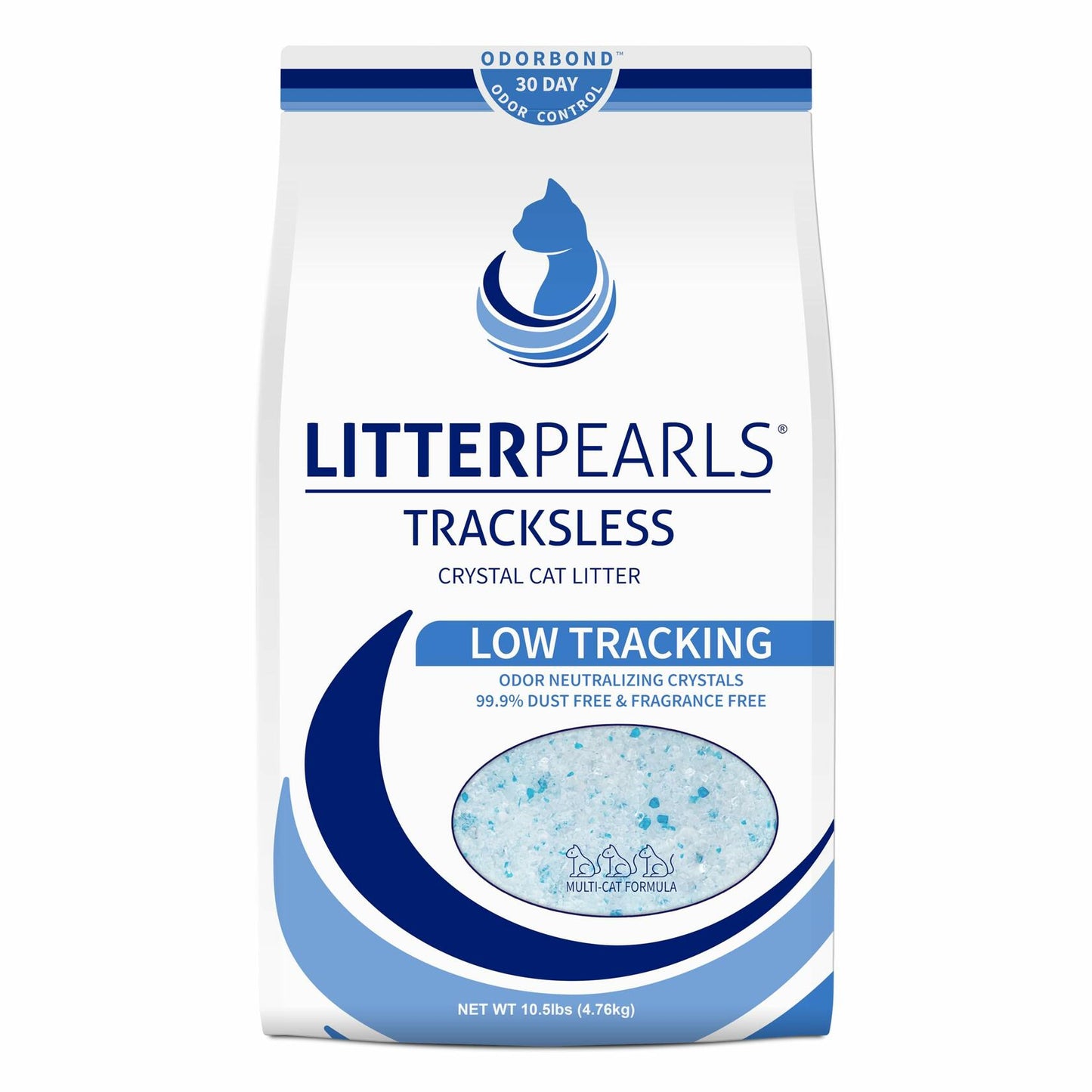 Litter Pearls Tracksless Unscented Non-Clumping Crystal Cat Litter 10.5 lb