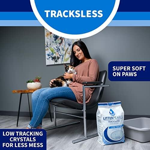 Litter Pearls Tracksless Unscented Non-Clumping Crystal Cat Litter 10.5 lb