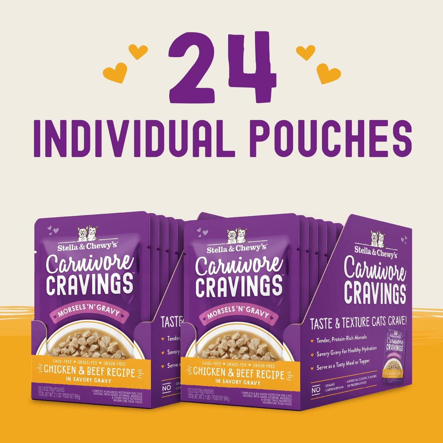 BestBy04/25 Stella & Chewy’s Carnivore Cravings Chicken & Beef 12x2.8oz Wet Cat