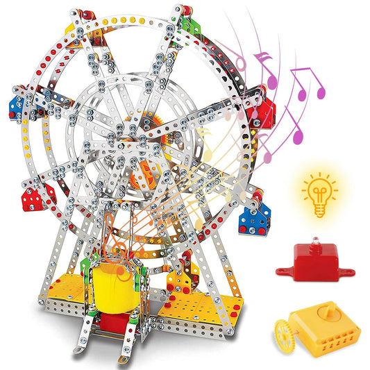 IQ Toys 954pcs Ferris Wheel 3D Puzzle Metal Building Kit with Lights