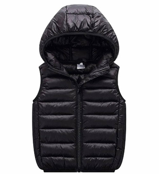 LANBAOSI Kids Winter Hooded Puffer Vest Lightweight Sleeveless Size 4T