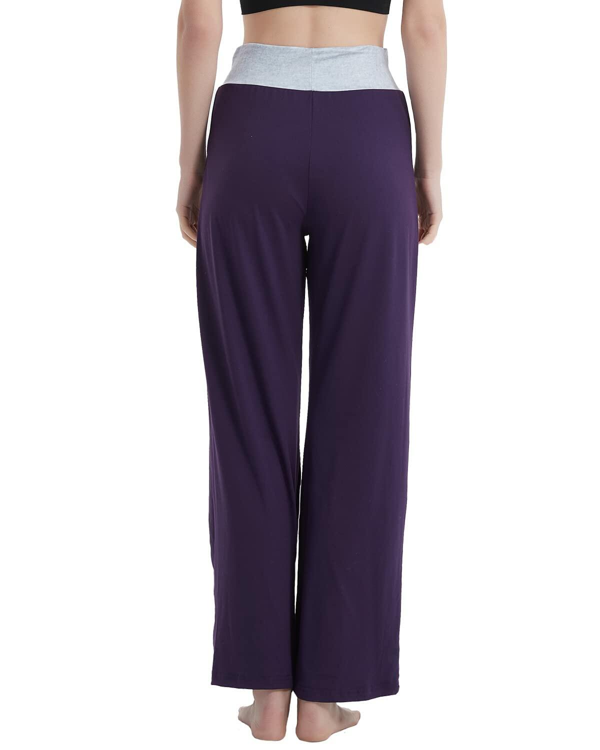 NEWCOSPLAY Women's Comfy Pajama Pants Casual Drawstring Wide Leg Size M