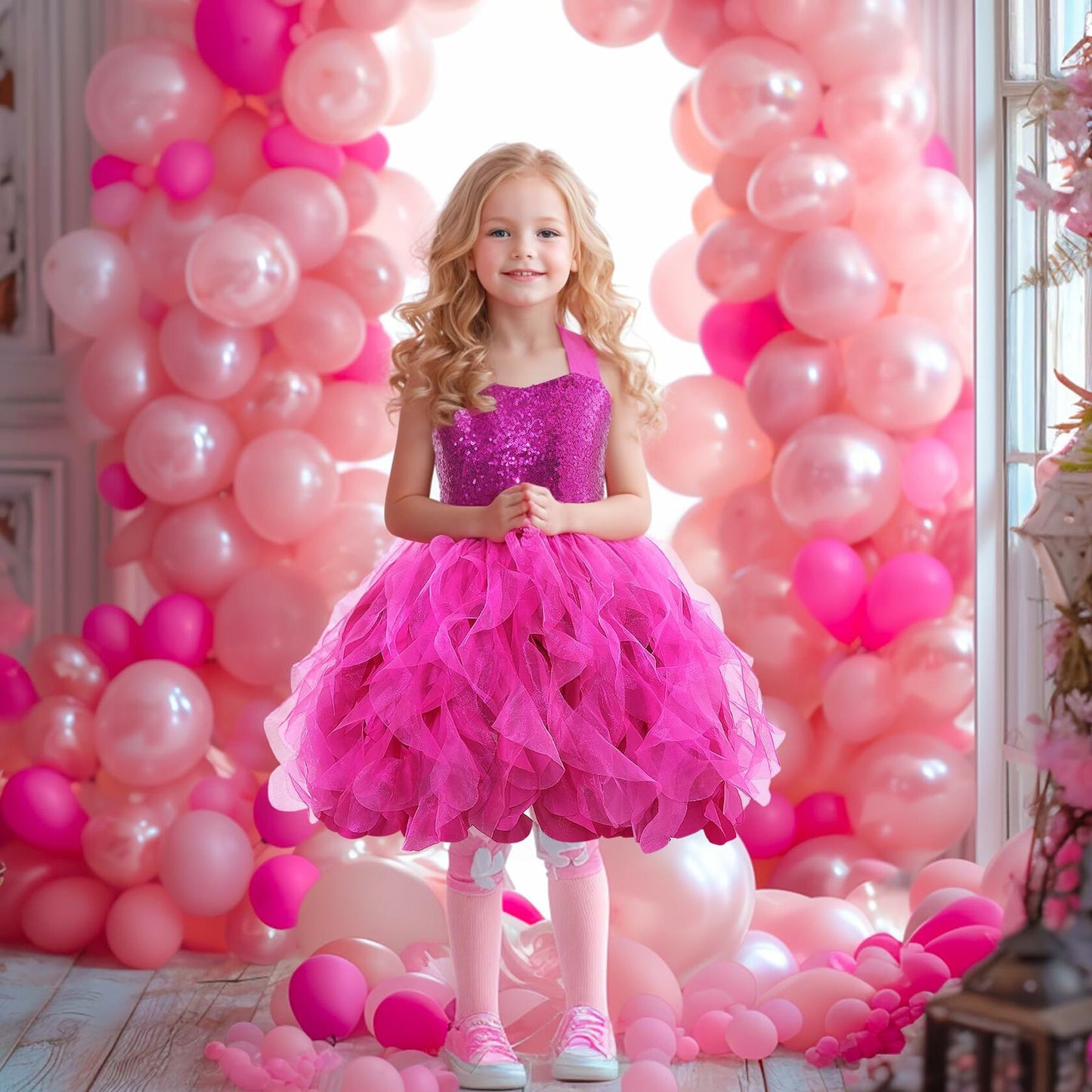 Rainbow Girls 2T Sequin Tulle Sparkly Pastel Party Tutu Dress