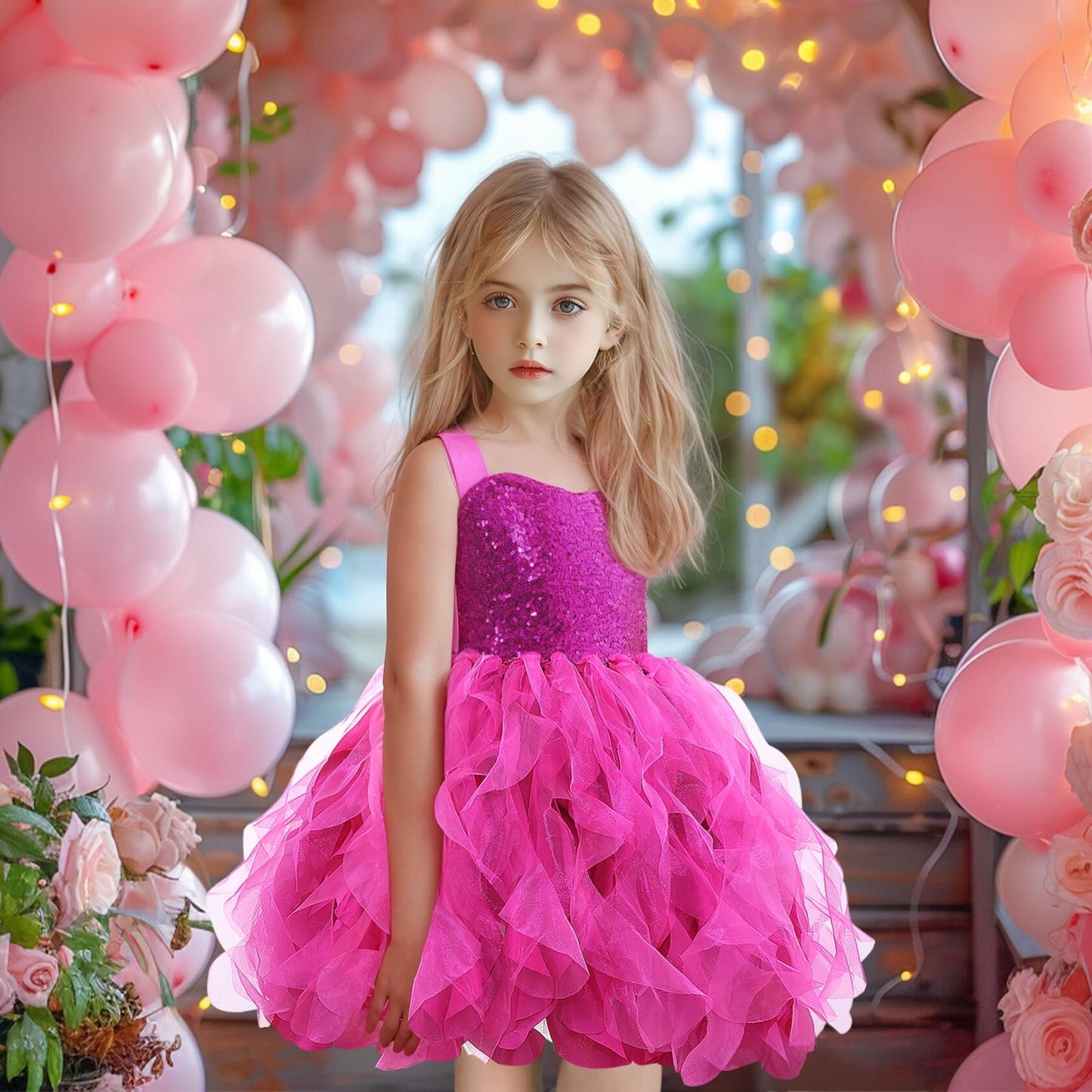 Rainbow Girls 2T Sequin Tulle Sparkly Pastel Party Tutu Dress