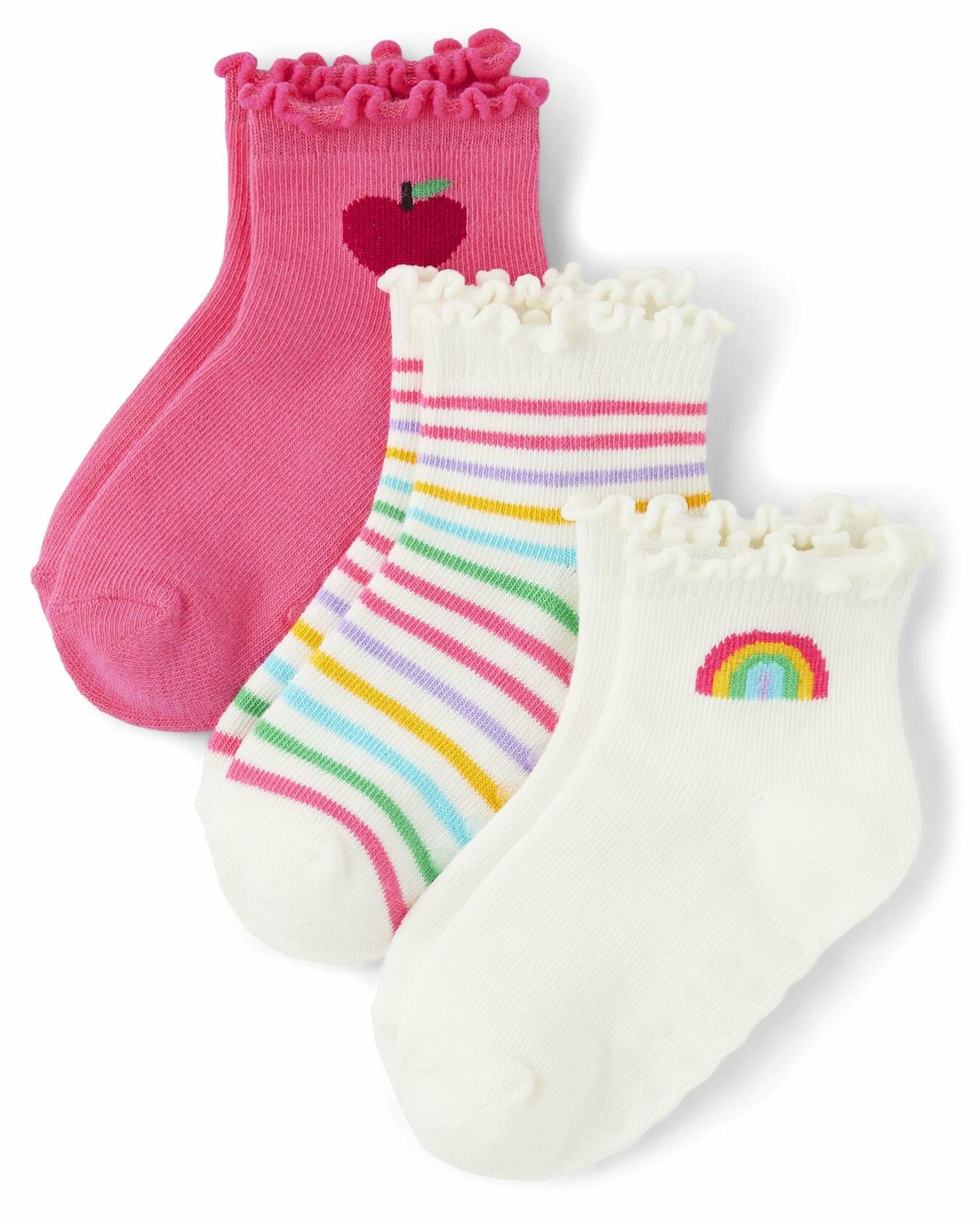 Gymboree Toddler Midi Socks 3-Pack Rainbow Size 10-12