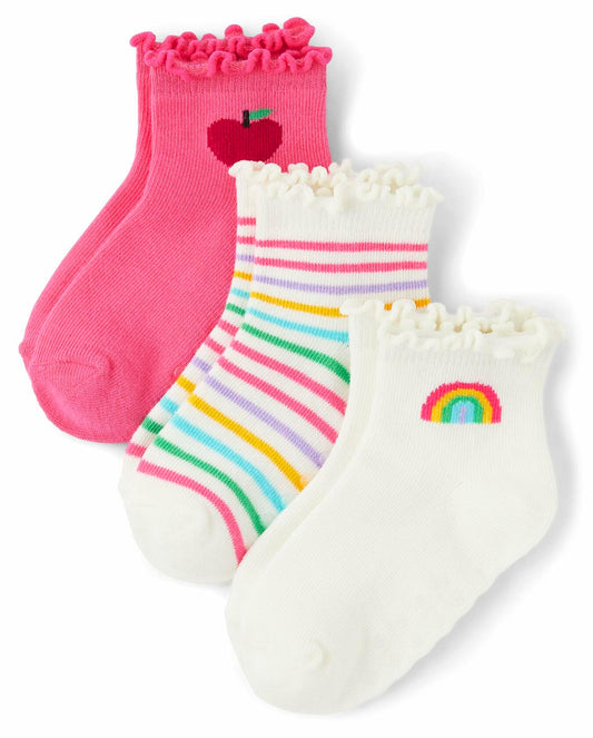 Gymboree Toddler Midi Socks 3-Pack Rainbow Size 10-12