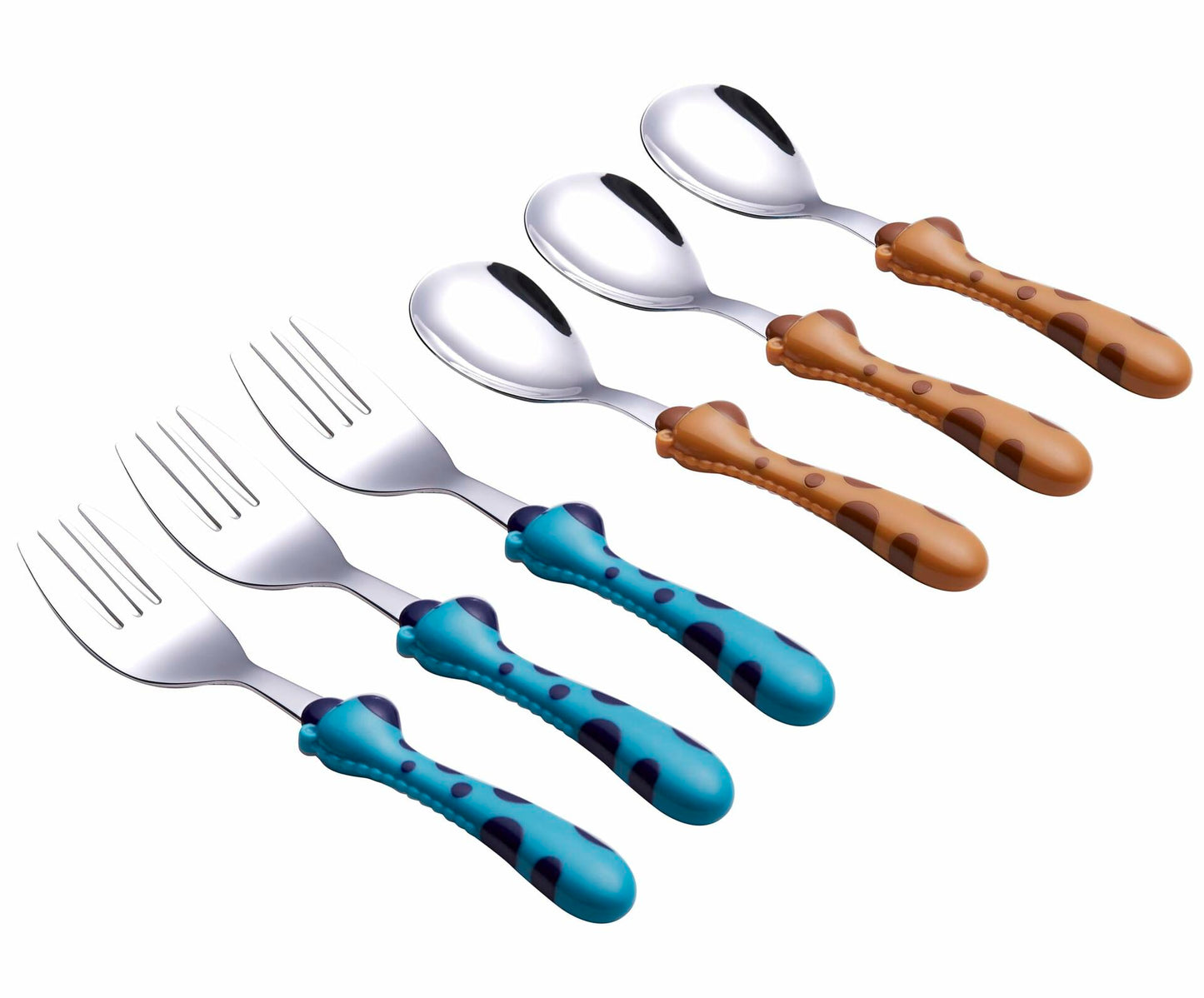 ANNOVA Kids Silverware Set 6 Pieces Stainless Steel Child Flatware Giraffe
