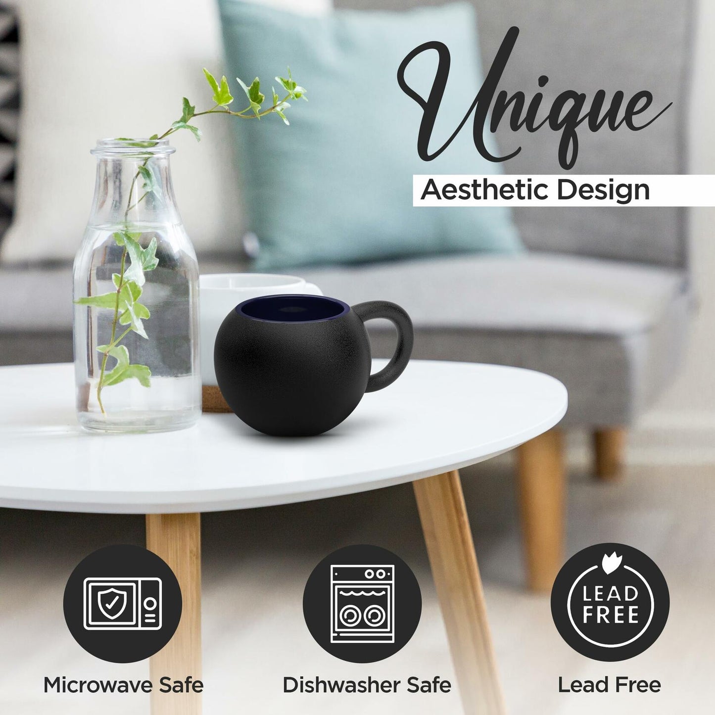 Porcelain Coffee Mug White Durable Elegant 11oz - Single Mug Set of 1