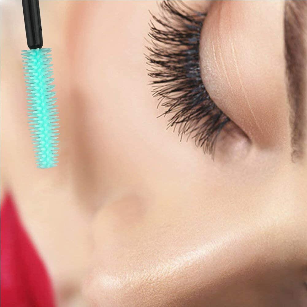 100PCS Silicone Eyelash Brushes Wands Mascara Applicator Makeup Kits Green
