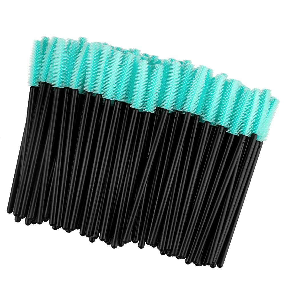 100PCS Silicone Eyelash Brushes Wands Mascara Applicator Makeup Kits Green