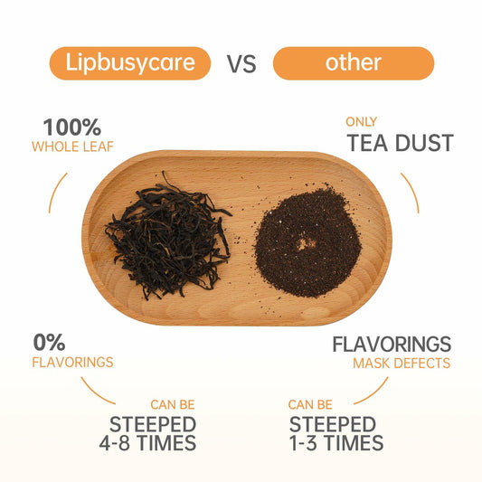 Lipbusycare Jasmine Black Tea Bags 20 Count, Caffeinated, Sugar-Free