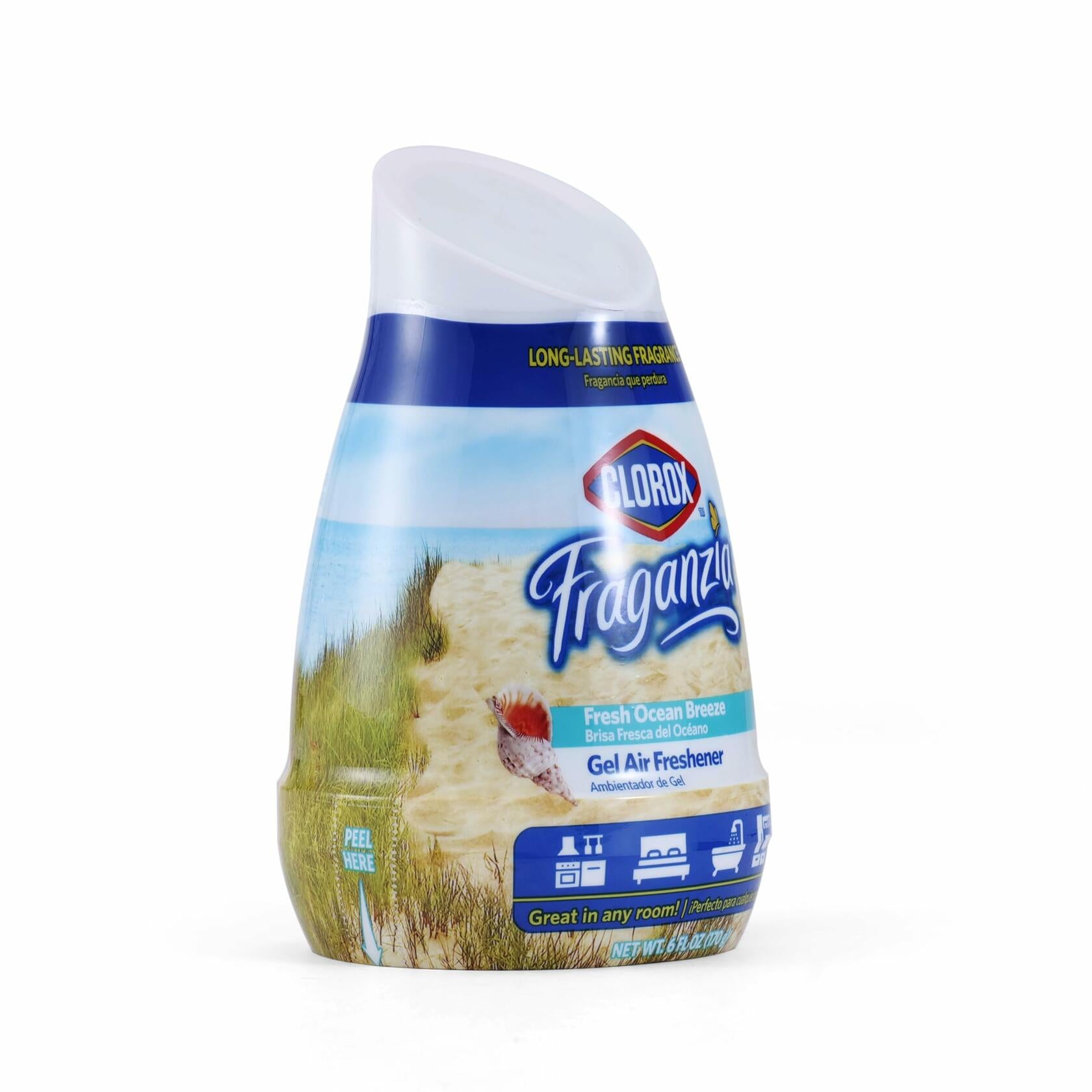 Clorox Fraganzia Cone Gel Air Freshener 6oz Fresh Ocean Breeze 1 Pack