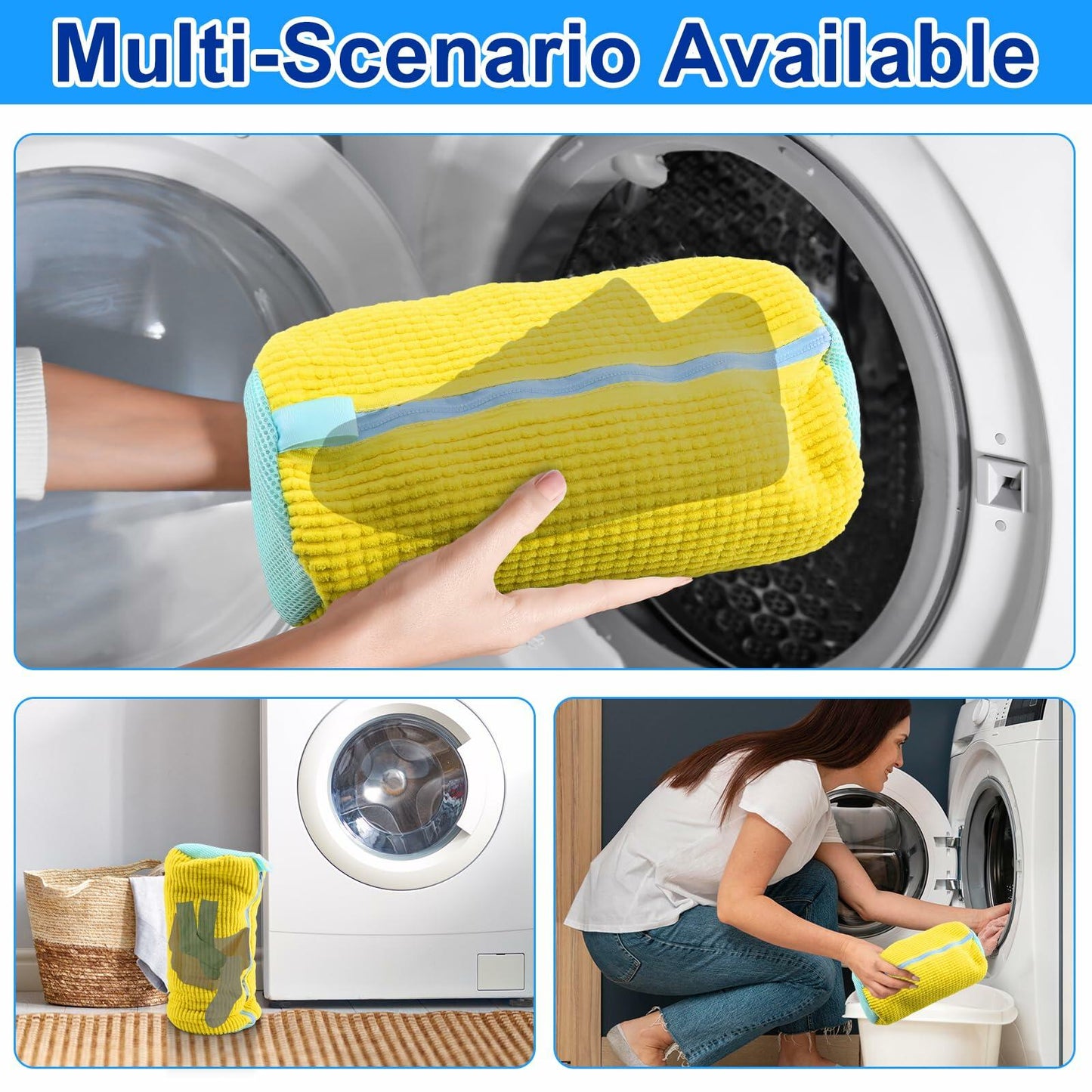 Generic Laundry Bag Yellow 1PCS Zipper Mesh Bag for Washing Machine