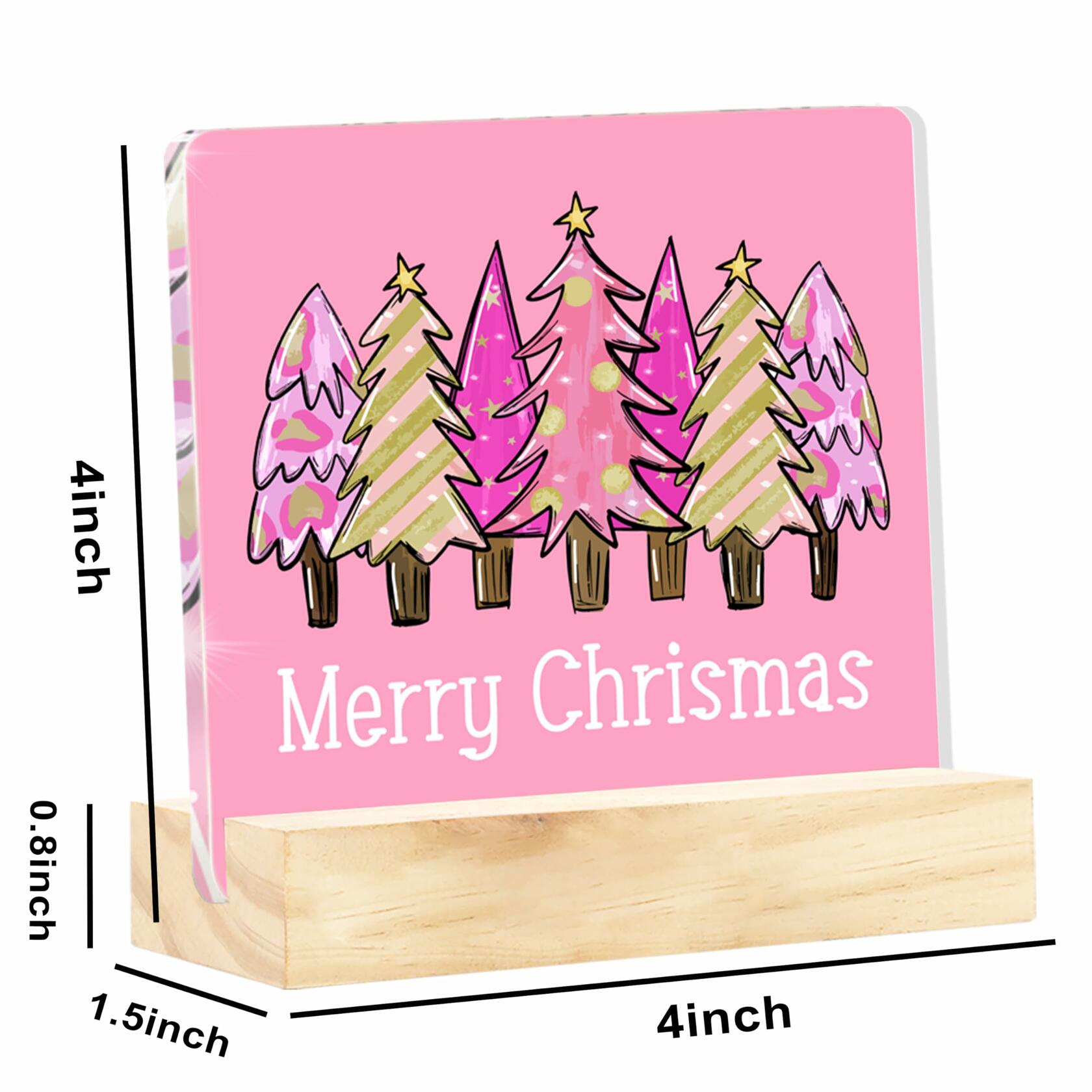 Christmas Vacation Movie Sign 4x4 Clear Acrylic Desk Decor Holiday Xmas