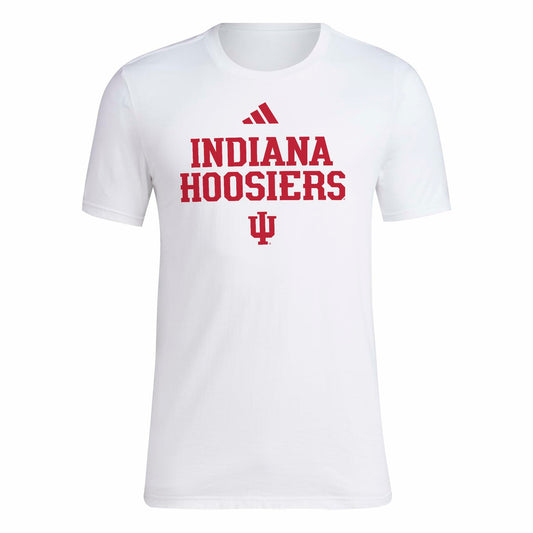 adidas NCAA Fresh Team Men's T-Shirt White Indiana University S-XL