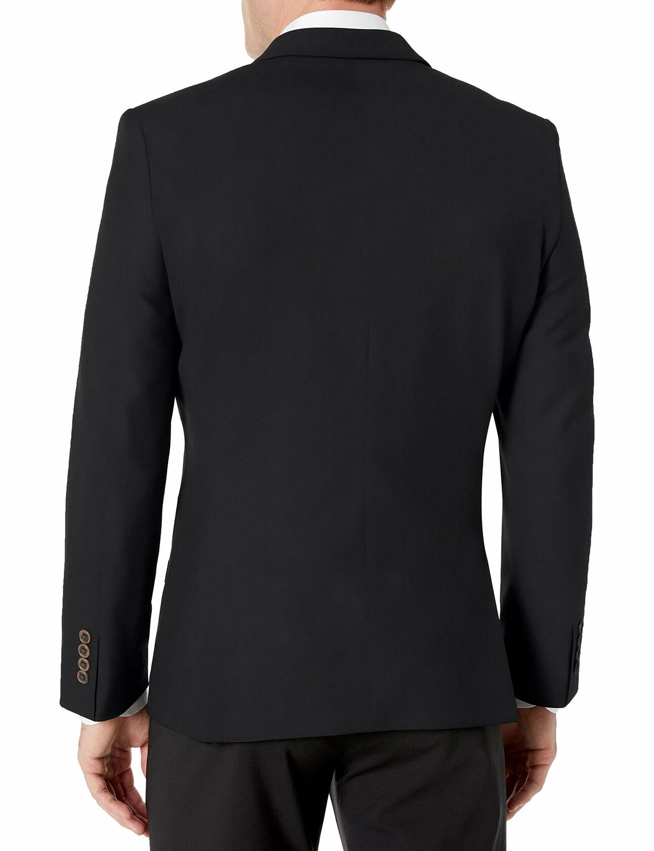 Amazon Essentials Men's Slim-Fit Stretch Blazer Black Size 44 Button-Front